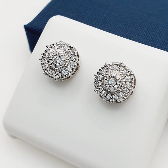 "925 Sterling Silver Plated CZ Earrings, EVBRS476 - Picture 7 of 9